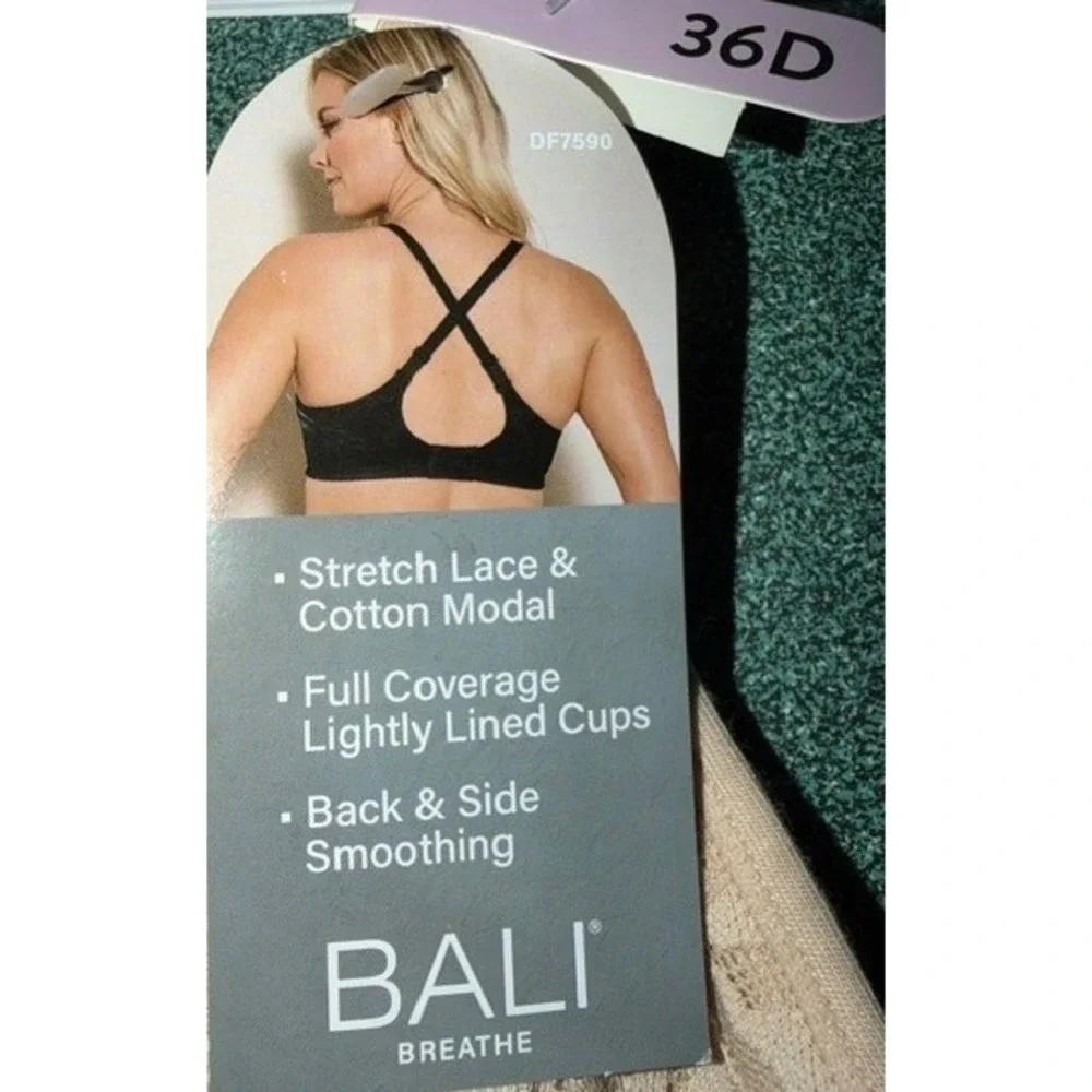 Bali Breathe‎ 36D Nude Floral Lace Full Coverage Underwire Bra DF7590 NEW